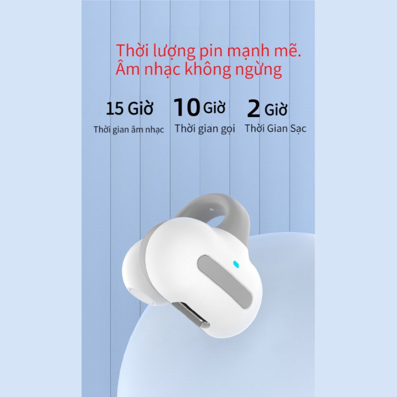 Tai nghe Bluetooth không dây kẹp vành tai mã  Mẫu tai nghe thể thao chống thấm nước, chống ồn YD
