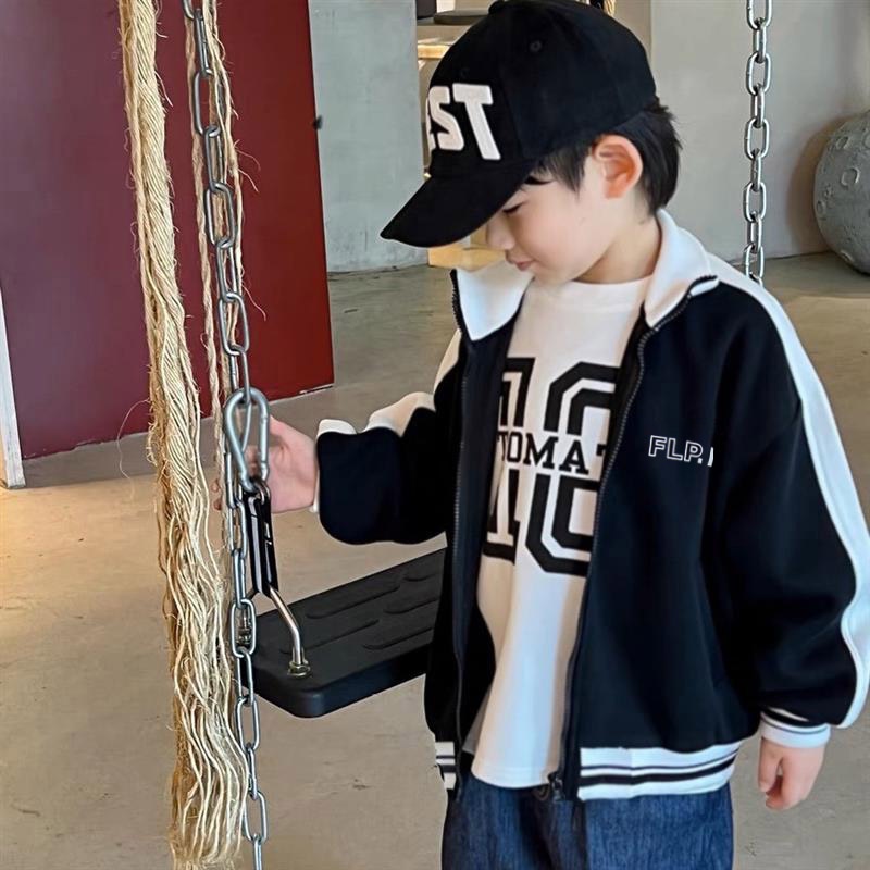 Áo Khoác Bóng Chày Bằng Vải cotton Màu Sắc Trơn Cỡ Vừa Và Lớn Phong Cách Hàn Quốc Dành Cho Trẻ Em