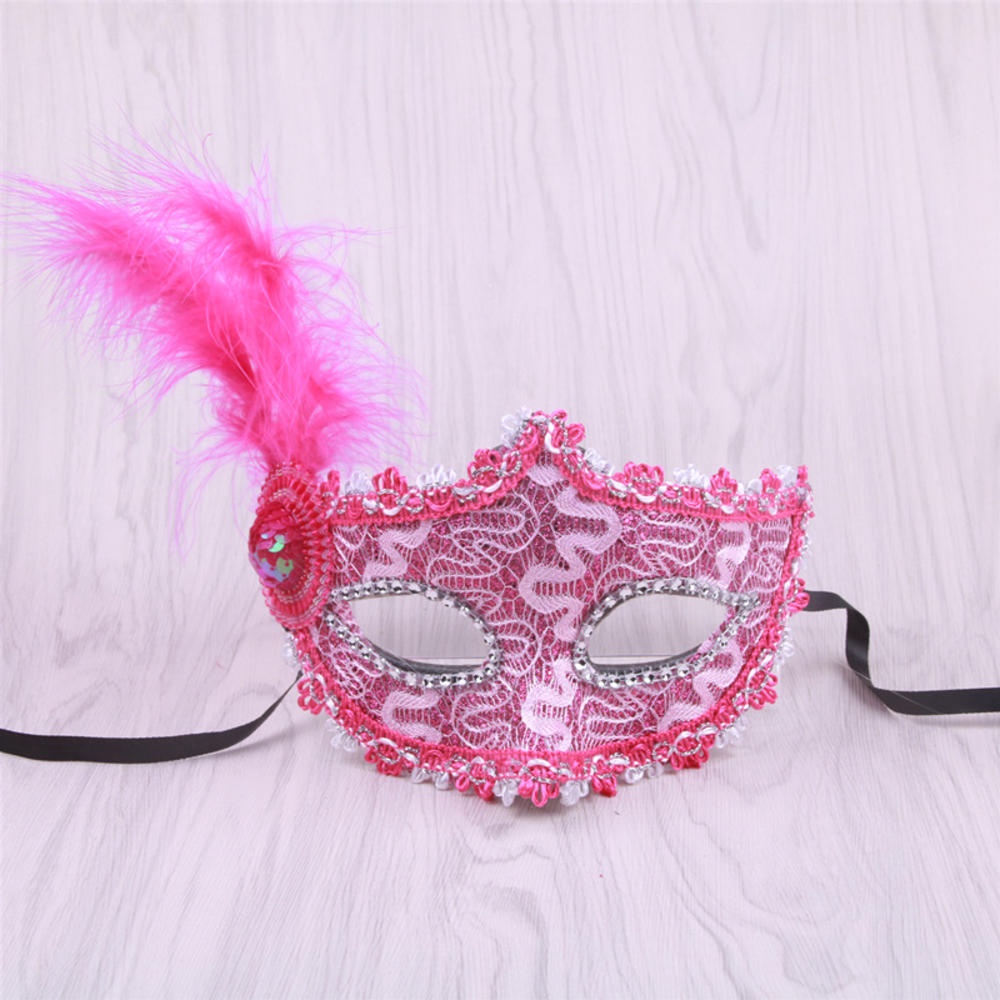 Mặt Nạ Gắn Lông Vũ Hóa Trang halloween