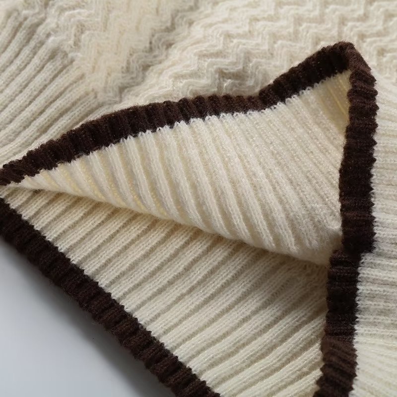 Áo sweater Dệt Kim Tay Dài Cổ Tròn Họa Tiết Kẻ Sọc Đơn Giản Thời Trang Thu Đông Cho Nam