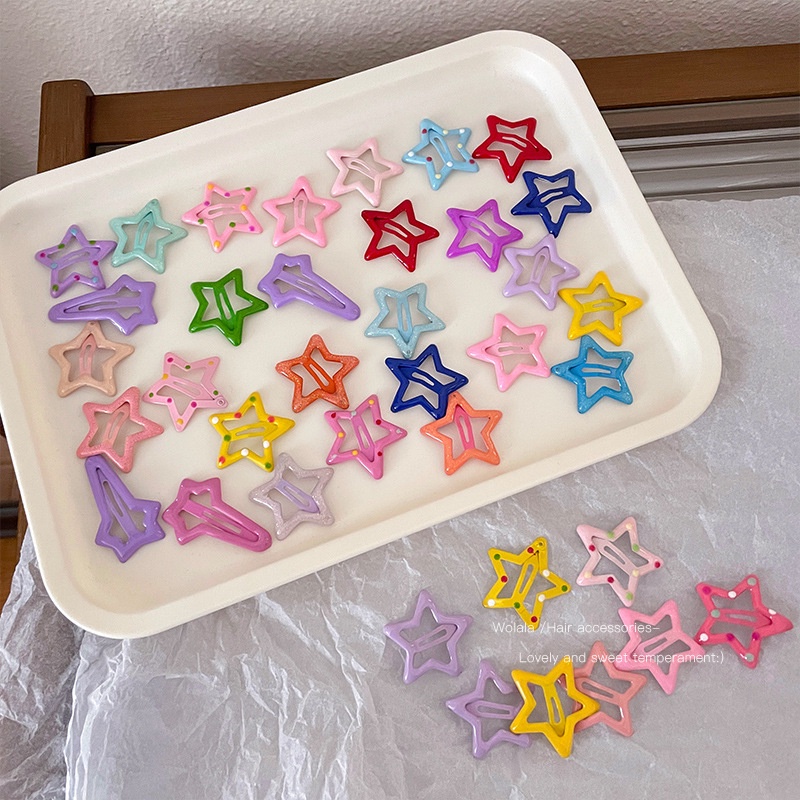 Bộ Kẹp Tóc Bb Hình Ngôi Sao Dễ Thương Thời Trang Cho Bé Gái YKT