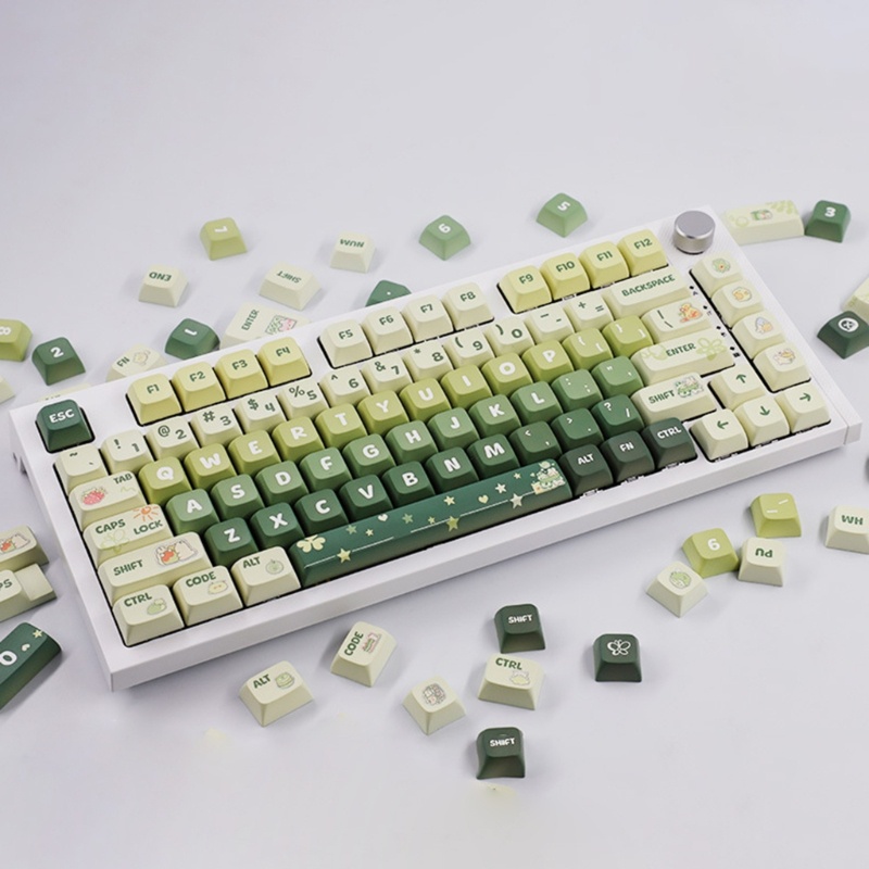 Run 133 Cái xda Bộ Nắp Phím Cơ Màu Xanh Lá Nhạt Cho Bàn Phím Cơ Nhuộm
