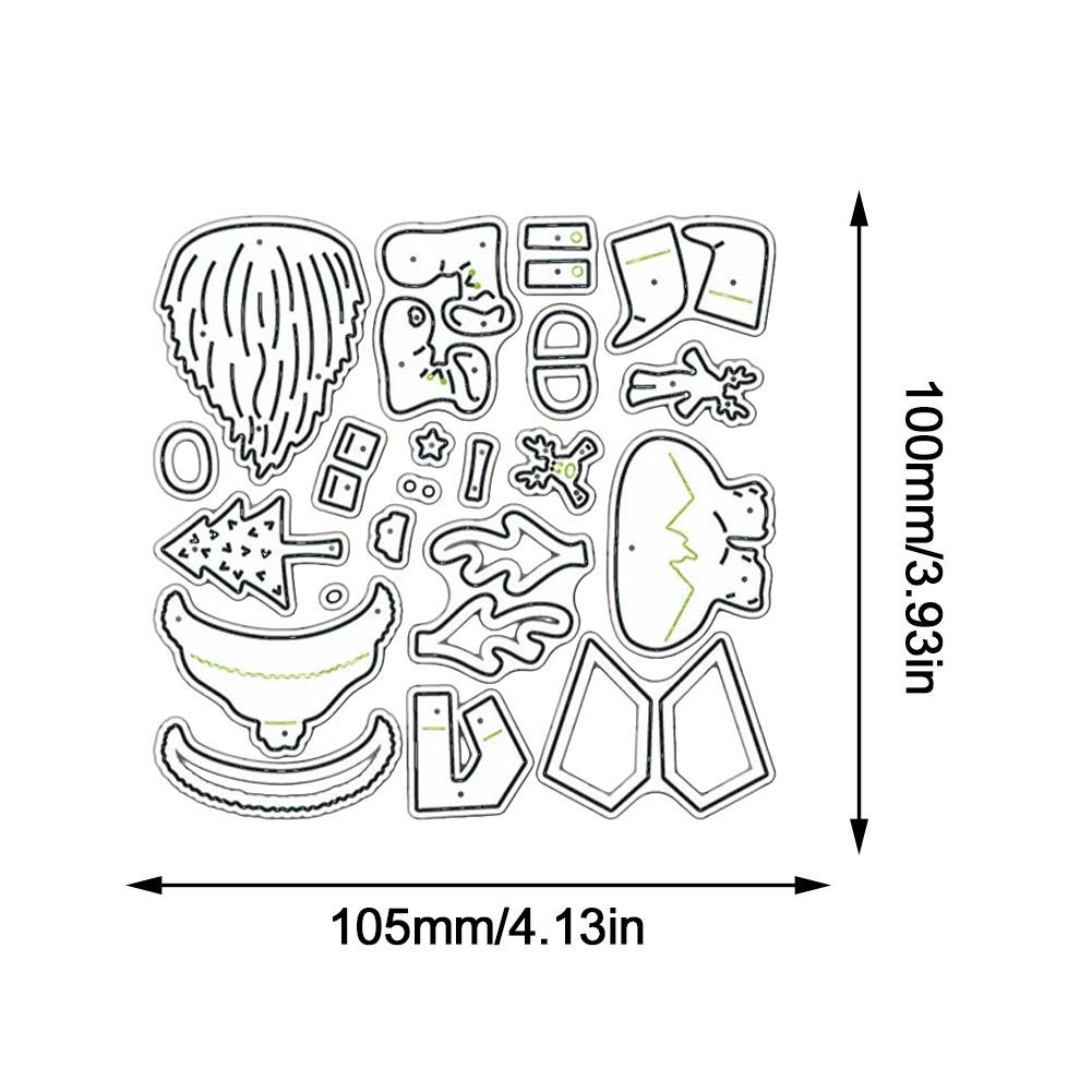 Khuôn Cắt Giấy Kim Loại Hình Ông Già Noel e6j5
