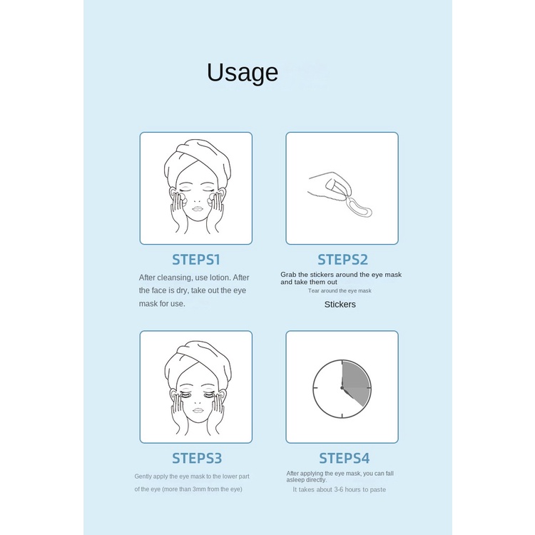 Mặt Nạ Mắt Axit hyaluronic Tan Trong Quầng Thâm Làm Săn Chắc Dưỡng Ẩm Và Làm Sáng Da