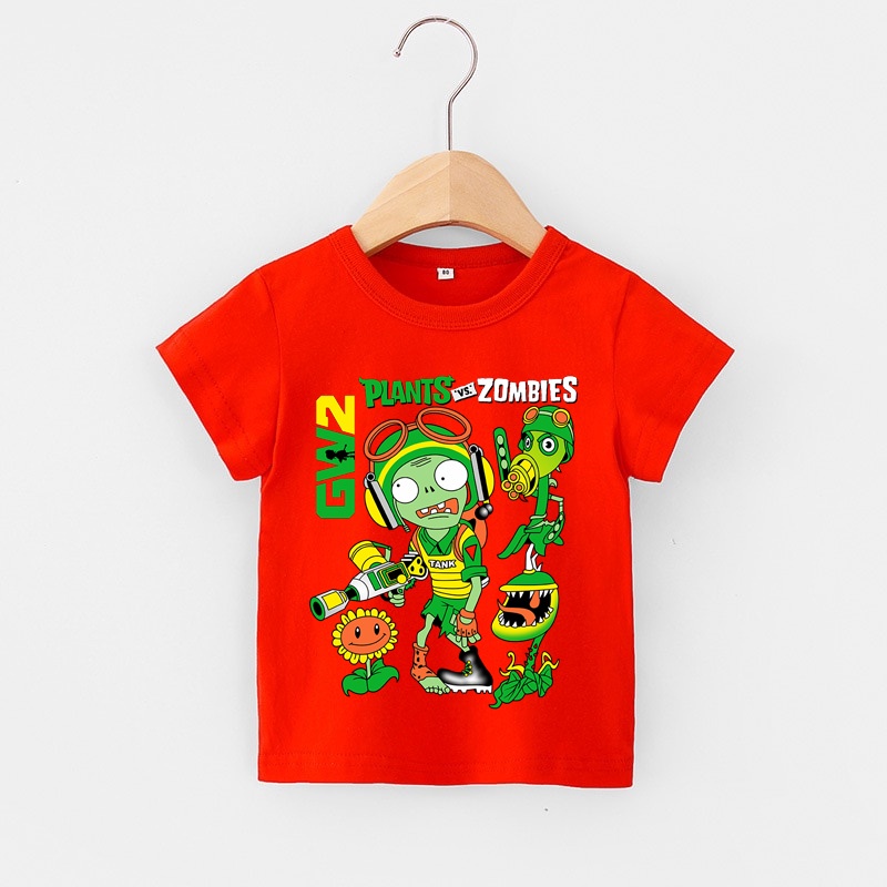Áo thun trẻ em PLANT OF ZOMBIE ART 2, 8 màu áo, đầy đủ size có big size, áo thun cho bé Cotton, Màu khác nhắn shop