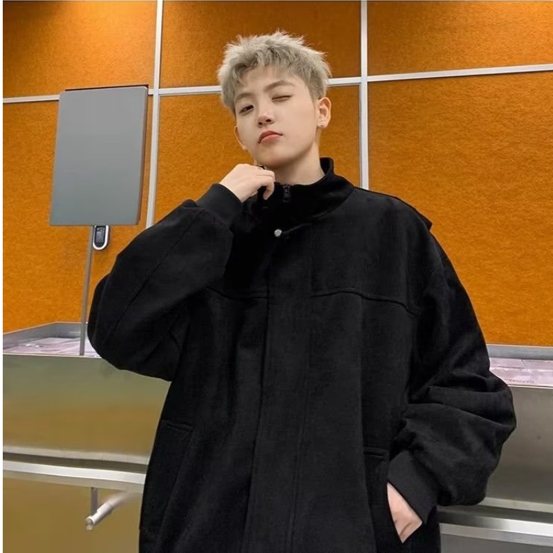 2023 New fashion áo khoác tay dài dáng rộng màu sắc đơn giản thoải mái thời trang trẻ trung bigsize phong cách sành diệu thời trang