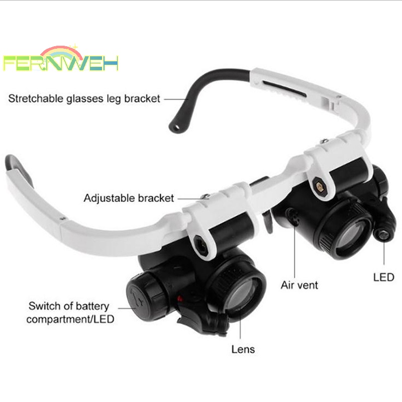 Kính Lúp Phóng Đại 8x 15x 23x Có Đèn led Chuyên Dụng Làm Đồng Hồ Trang Sức