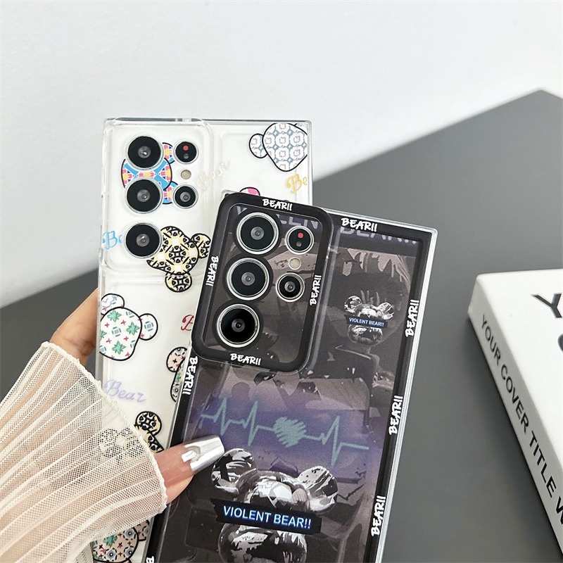 Điện Thoại Ốp Lưng Hình Gấu Cho samsung s23 fe s22 s10 s21 s20 note 10 plus 20 ultra s20 s21 fe 5g
