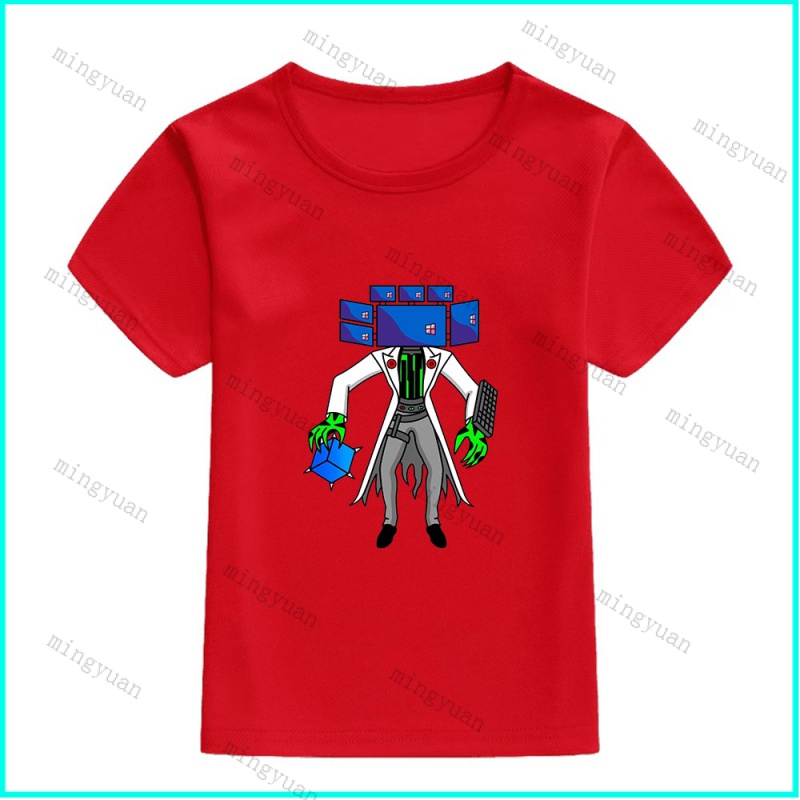 Mingyuan skibidi toilet Titanman de design 13 Áo Thun Tay Ngắn Dáng Rộng unisex