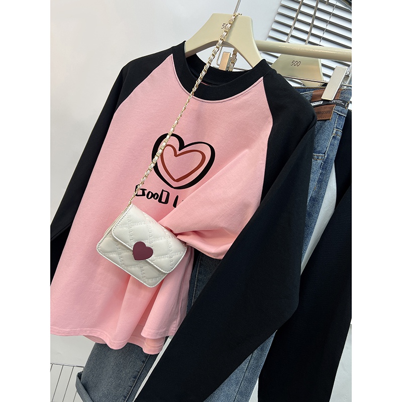 Áo Thun Tay Dài 100% cotton In Họa Tiết Thời Trang Hàn Quốc Cho Nữ