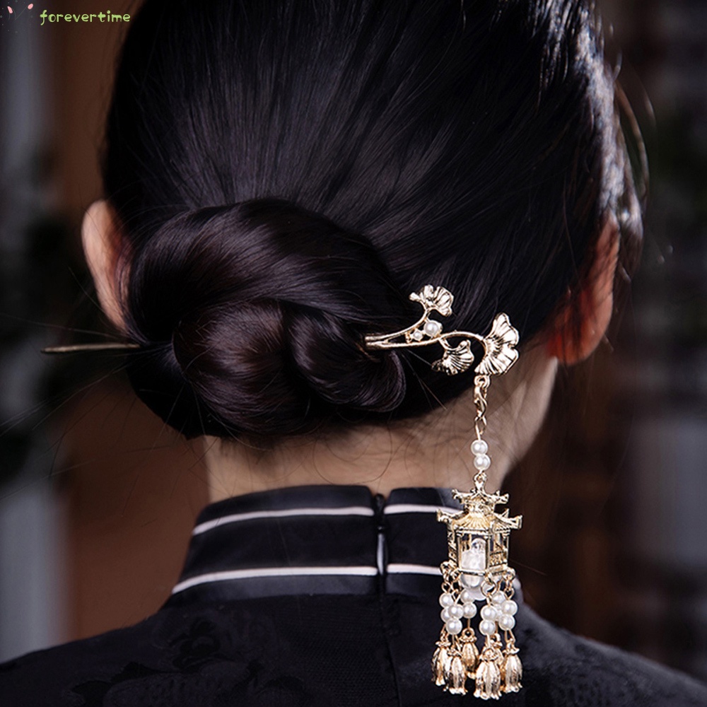 Trâm Cài Tóc Đính Tua Rua Phong Cách Trung Hoa