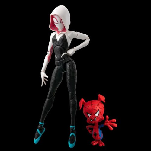 Spider-Man: Into the Spider-Verse SV-ACTION SPIDER GWEN HAM MILES MORALES PETER B. PARKER Change Face Anime Articulado Action Figure Model Dolls Decoration Gift