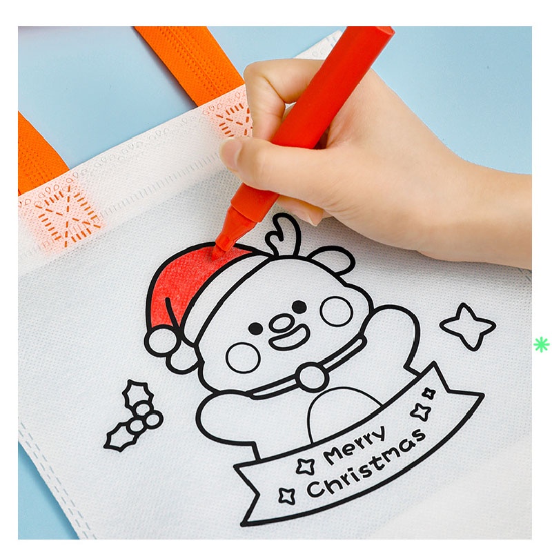 Túi Đựng Quà Giáng Sinh / Túi tote Trang Trí Hoạt Hình graffiti diy Dễ Thương Cho Trẻ Em