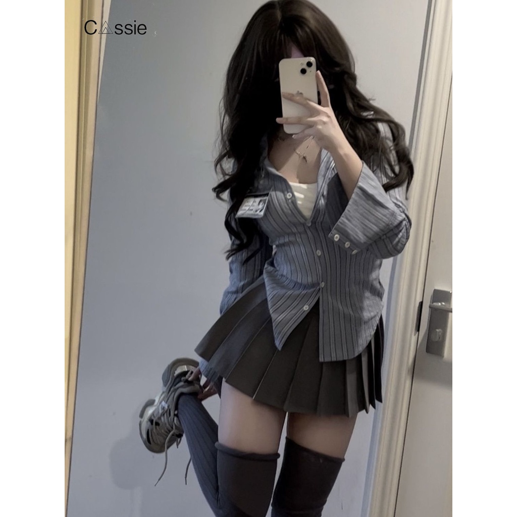 Cassie Áo Sơ Mi áo sơ mi nữ áo kiểu hàn quốc sang trọng độc đáo nhí nhảnh tráng lệ WCS2393GVK39Z230926