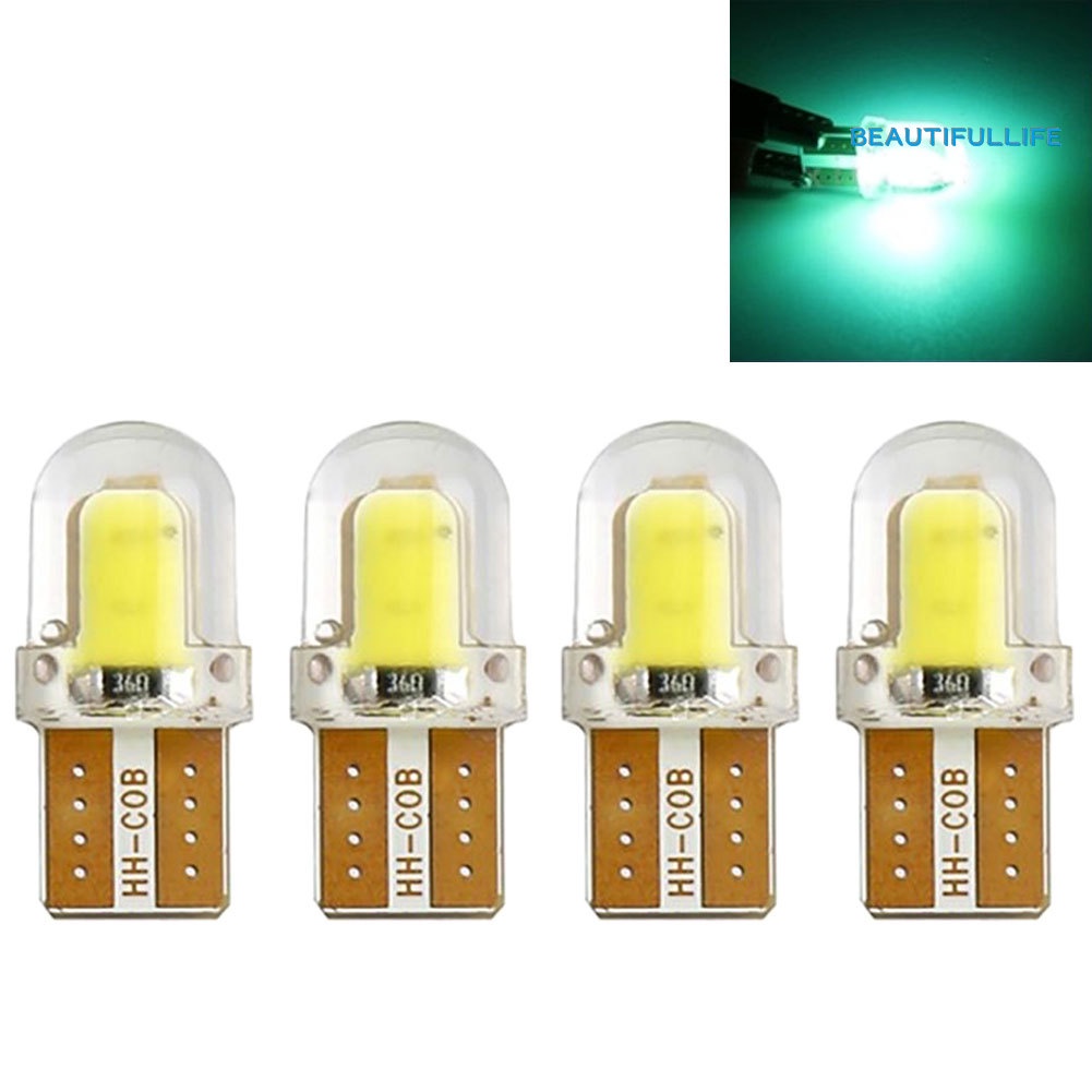 Bộ 4 Bóng Đèn led Tín Hiệu 12v t10 w5w cob Chuyên Dụng Cho Xe Hơi
