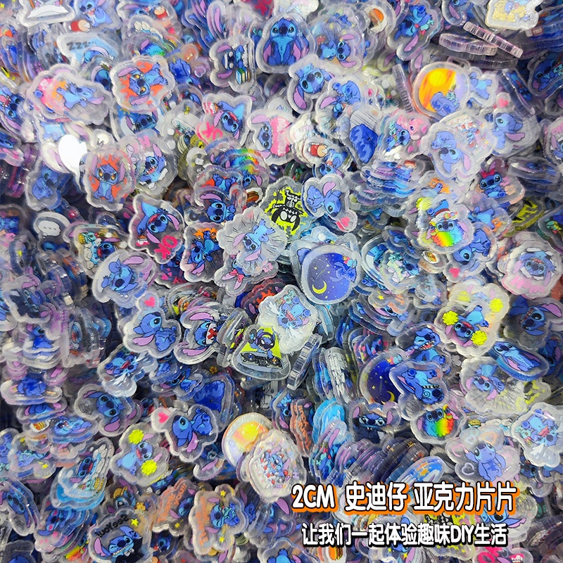 SANRIO Set 50 Mặt Dây Chuyền acrylic Hình stitch diy