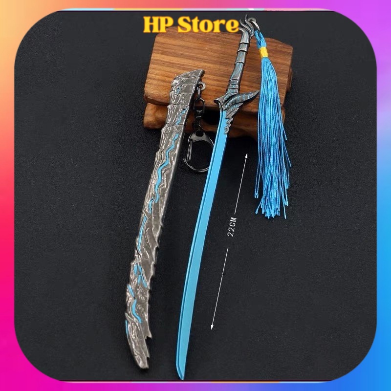 Mô hình Kiếm Yasuo game Liên Minh Huyền Thoại bằng Kim Loại Cao cấp dài 21cm mô hình trưng bày trang trí siêu đẹp