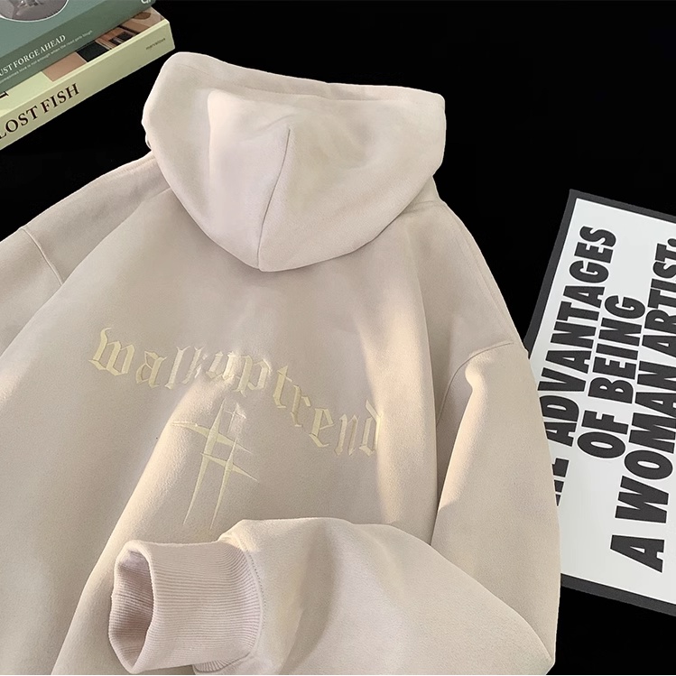 Áo Hoodie Dáng Rộng Phong Cách retro Đường Phố Mỹ Cá Tính Cho Nam