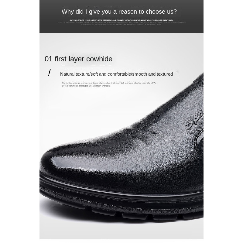 Giày Lười Da Thoáng Khí Thời Trang Cho Đàn Ông Trung Niên