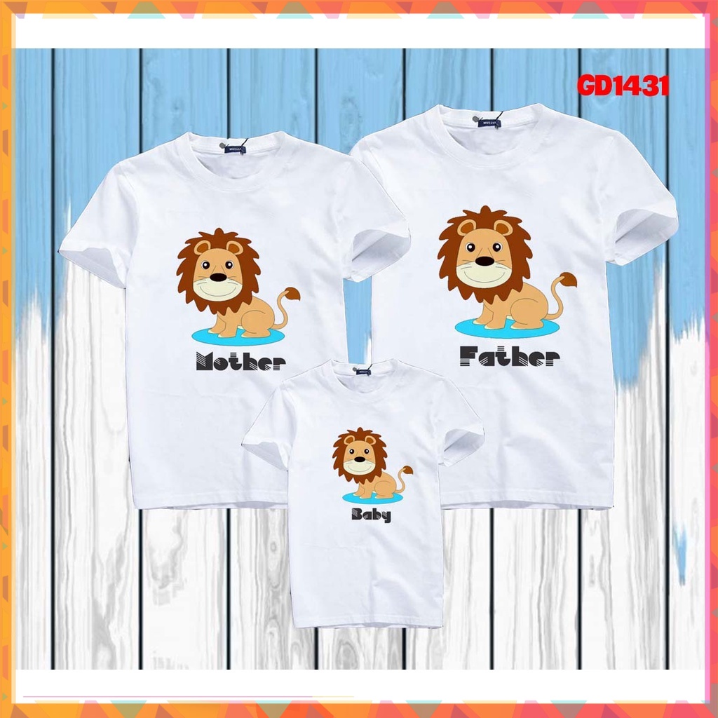 áo gia đình [bộ sticker ủi áo tặng khách khi mua tai shop]