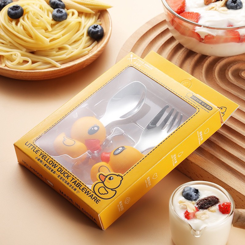 Sét Thìa Dĩa Ăn Dặm Hoạ Tiết Củ Quả CuTe Cho Bé Yêu