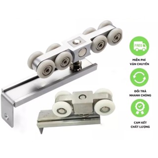 BÁNH XE TREO CỬA KÍNH LÙA (4 BÁNH, 8 BÁNH)