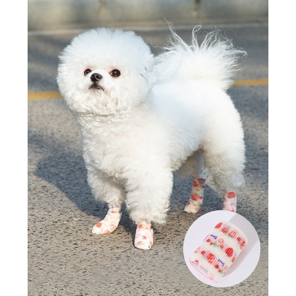 Băng Quấn Chân Chó Mèo - Băng Thun Tự Dính Quấn Vết Thương Cho Thú Cưng. _ Ruby Pet