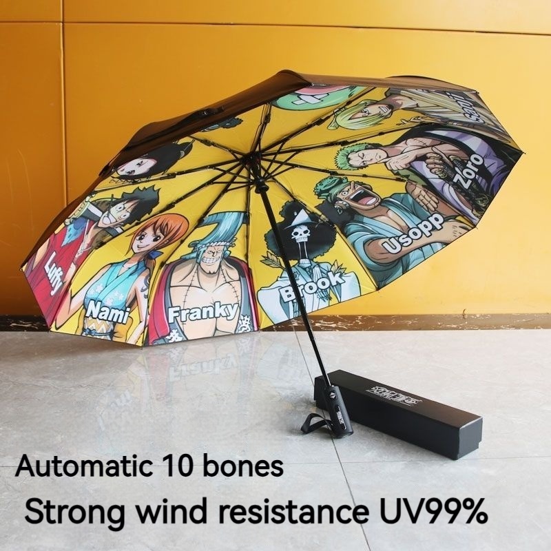 Ô gấp tự động One Piece - Chất liệu vinyl dày, chống tia cực tím