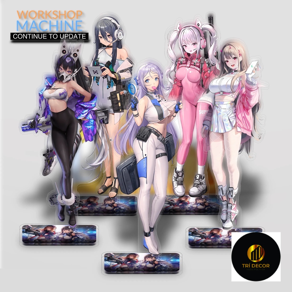 Mô hình Standee Goddess of Victory Nikke Anime Characters Acrylic 15cm 2 Phụ kiện trang trí để bàn góc học tập