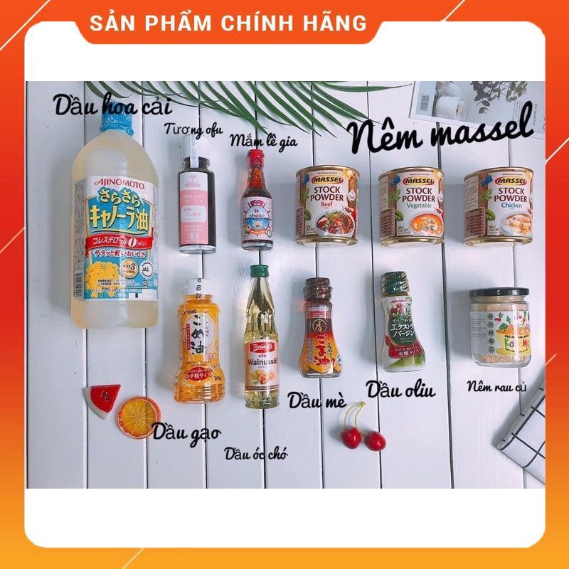 Gia vị ăn dặm , các loại hạt nêm , dầu ăn cho bé từ 6m