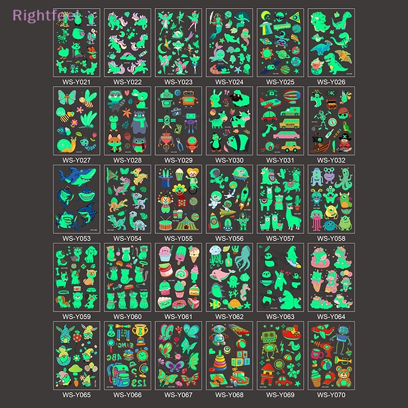 Rightfeel Hình Xăm Dán Tạm Thời Hình Nàng Tiên Cá Màu Dạ Quang Cho Trẻ Em Mới