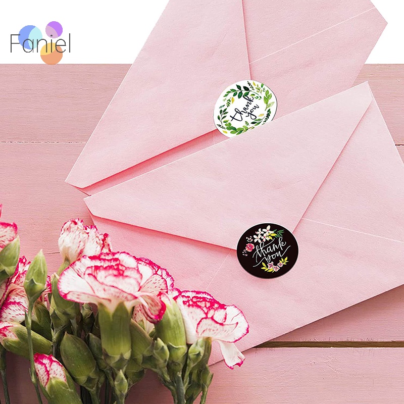 Set 500 Nhãn Dán thank you Trang Trí Sổ Tay Tiệc Cưới