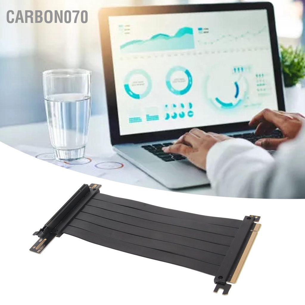 Carbon070 PCIE 3.0 X16 Riser Cáp Tốc Độ Cao Linh Hoạt 90 Thẻ Mở Rộng Cổng Nối Dài Card Đồ Họa
