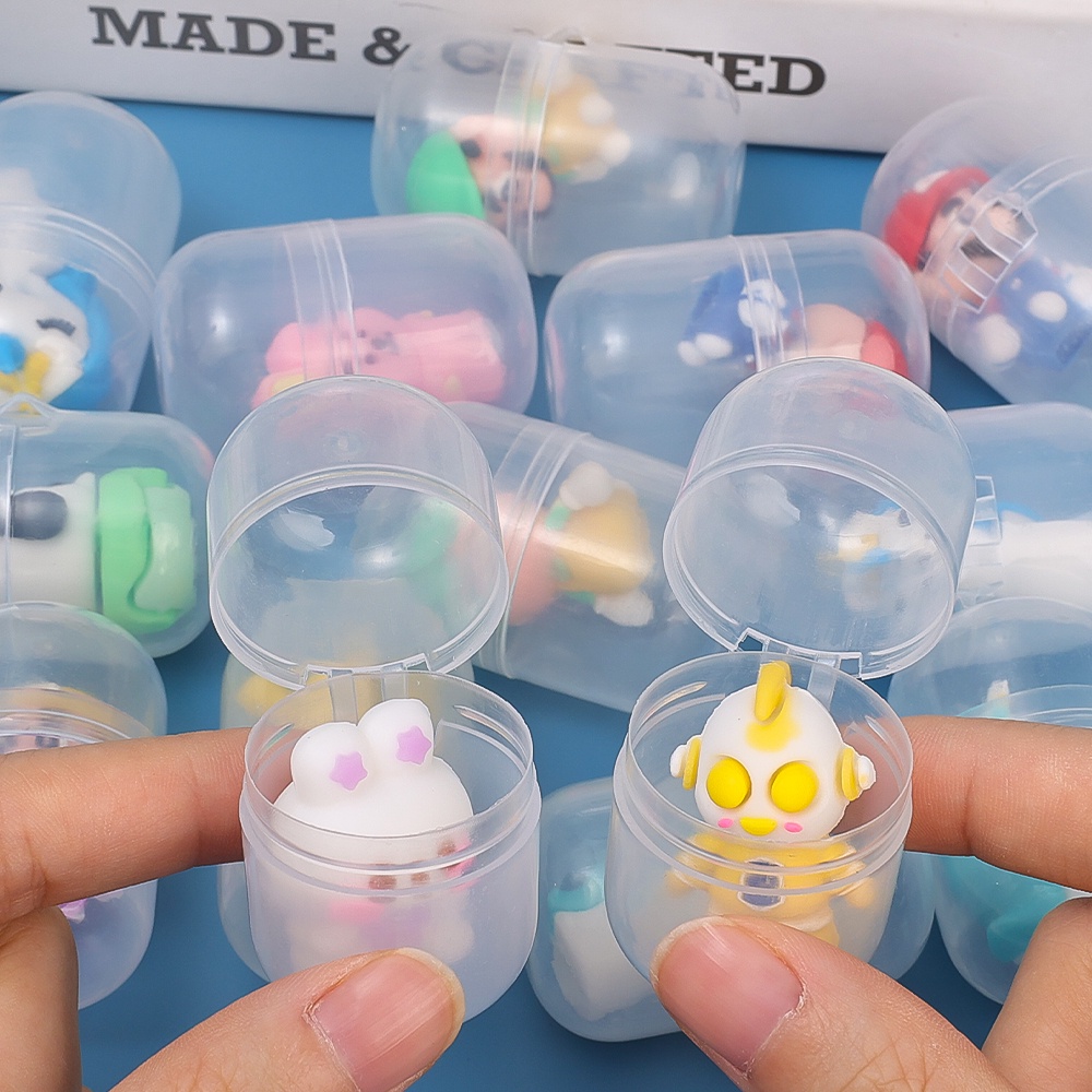 Mặt Dây Chuyền Mạ Điện / Quả Trứng Búp Bê Hoạt Hình / Búp Bê gashapon mini Trong Suốt Đồ Chơi Giáo Dục Sớm Cho Trẻ Em