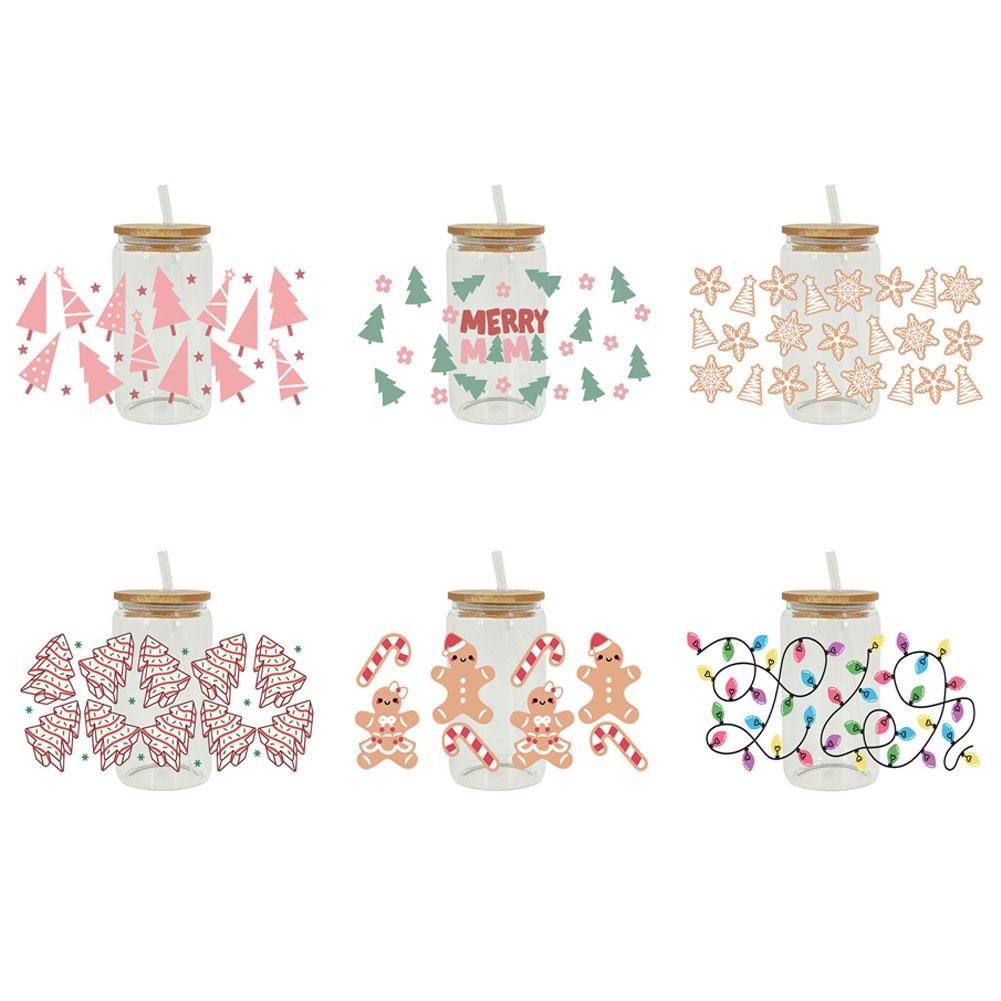 Miếng Dán Trang Trí Chống Thấm Nước / Dầu Mỡ Phong Cách Giáng Sinh s7i9