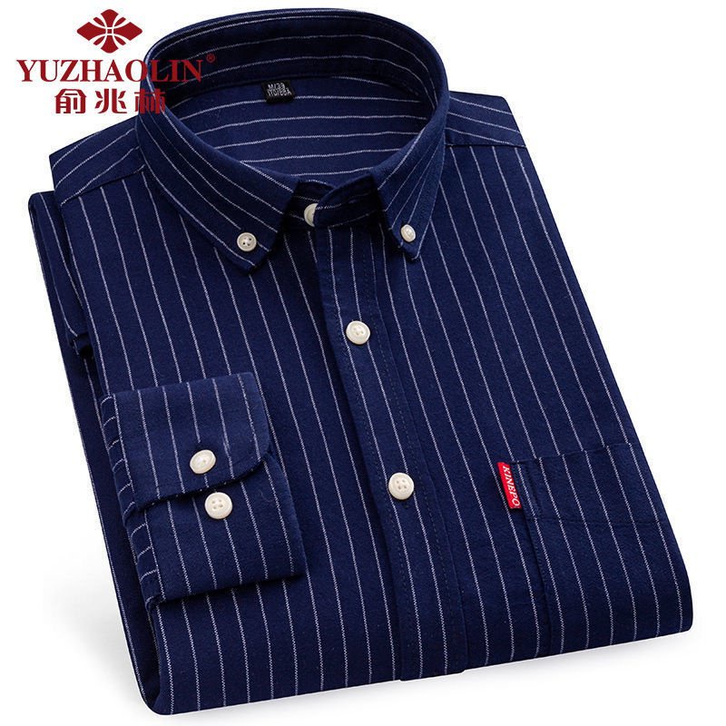 Áo Sơ Mi Tay Dài 100% cotton Thời Trang Cho Đàn Ông Trung Niên