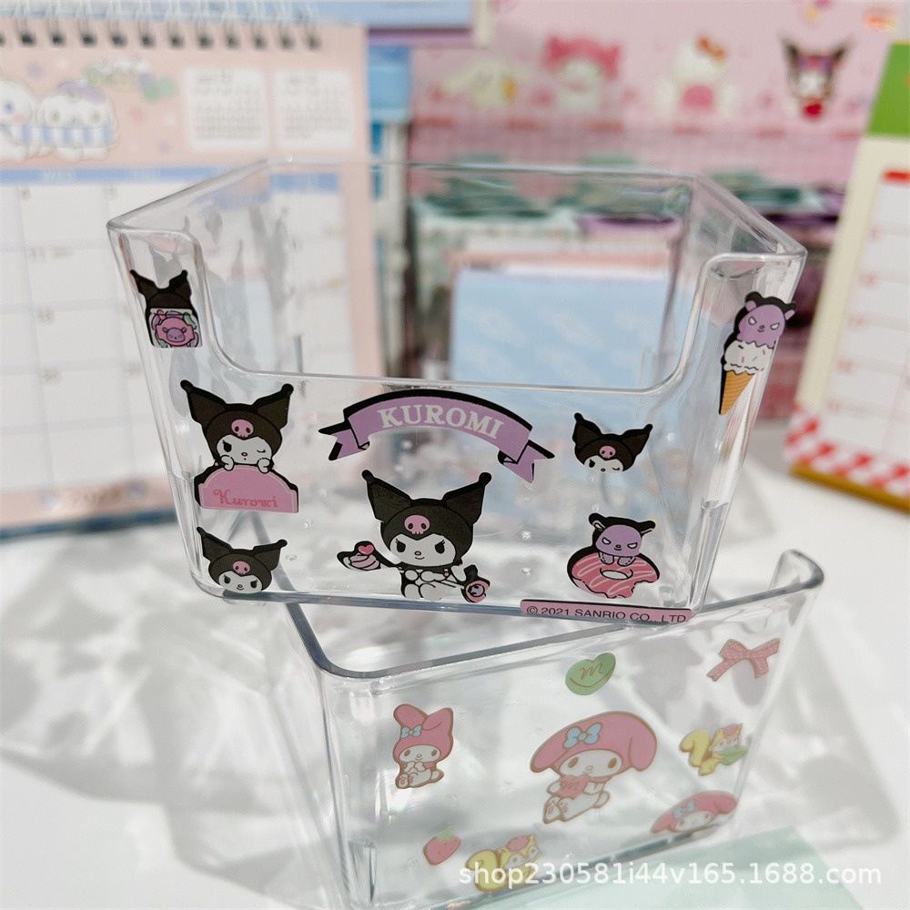 Sanrio Hộp Đựng Giấy note Trong Suốt Hình Chú Chó cinnamon Dễ Thương diy