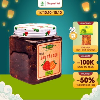 Mứt Dâu Tây Dẻo HANY Đặc Sản Đà Lạt Hộp 400g