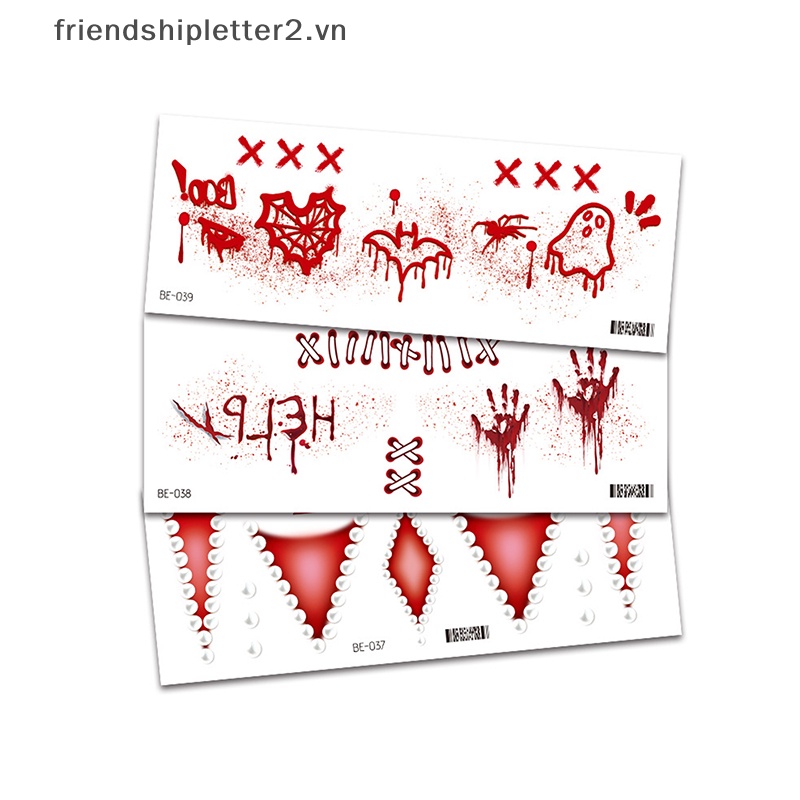 Hình Xăm Dán Vết Thương Máu Kinh Dị Hóa Trang halloween