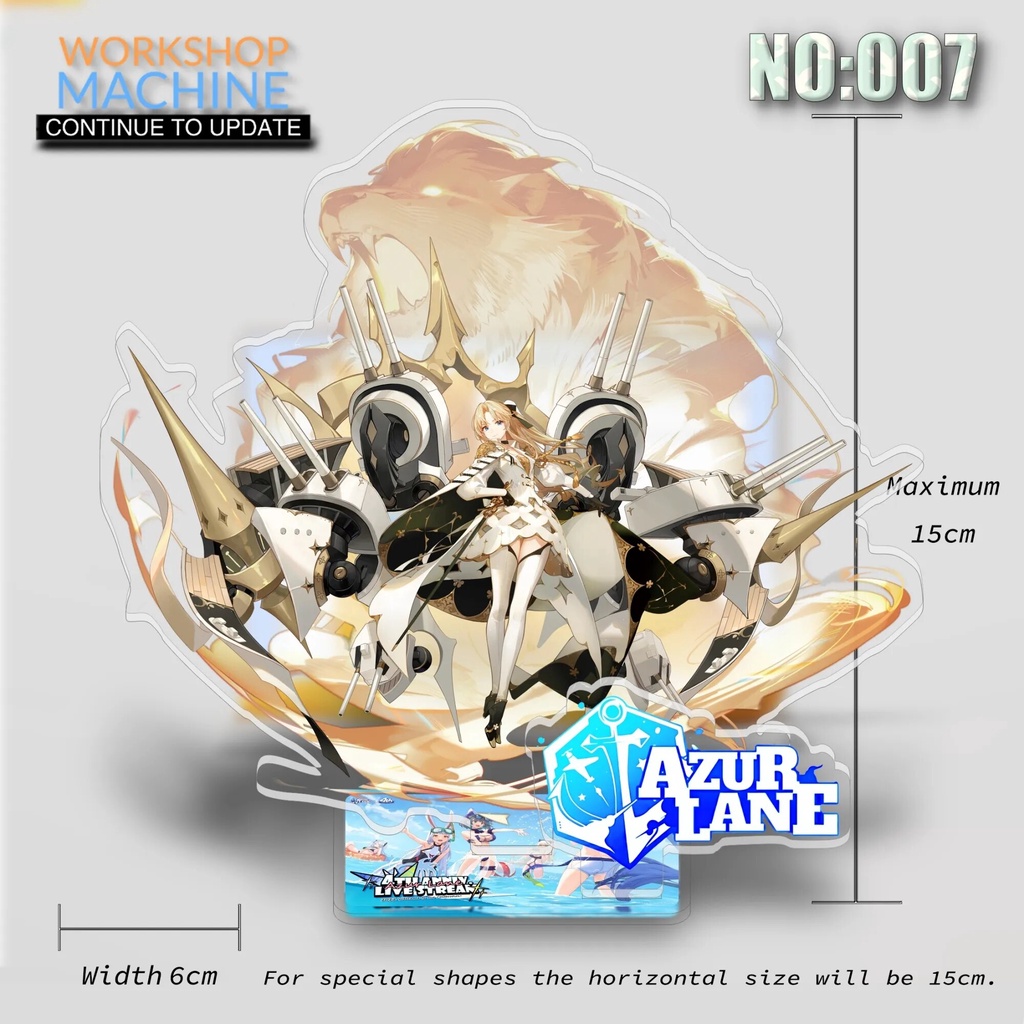 Mô hình Standee Azur Lane P1 Anime Nữ Quân Đội Azur Lane Manga Phụ kiện trang trí để bàn góc học tập