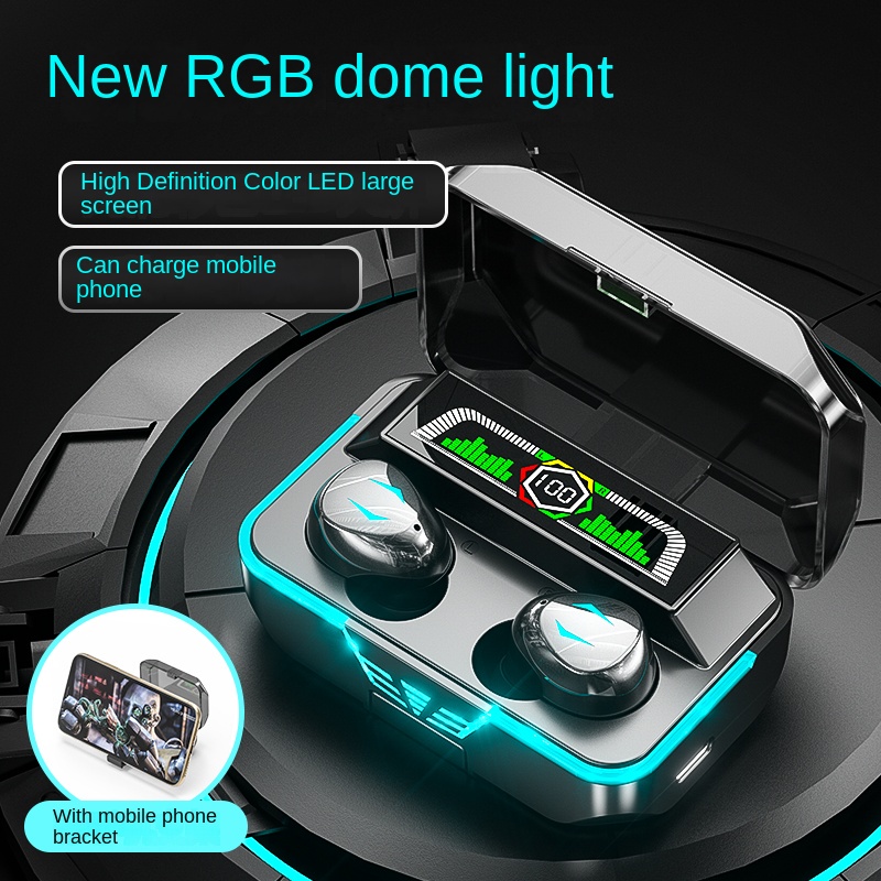 Tzuzl Mới Tai Nghe bluetooth tws Không Dây Chống Thấm Nước Âm Thanh Nổi Màn Hình led hd Chơi Game Thể Thao