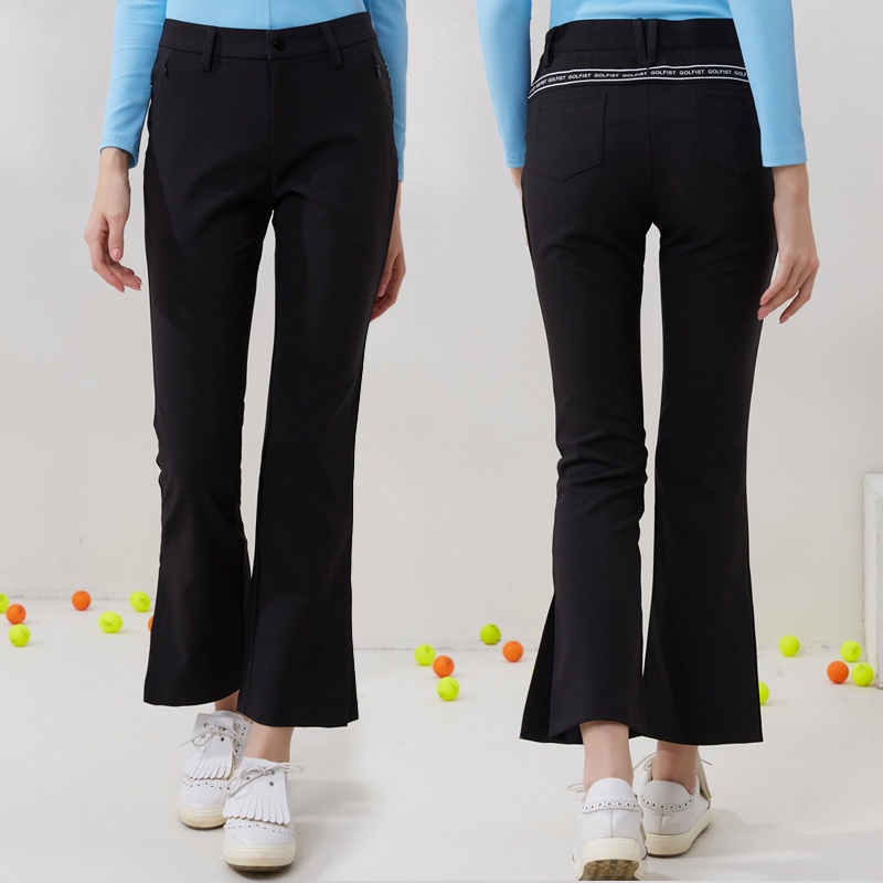 Quần Dài Ống Loe Lưng Thun Co Giãn Tốt Thời Trang Xuân Thu Cho Nữ Chơi golf ca7l