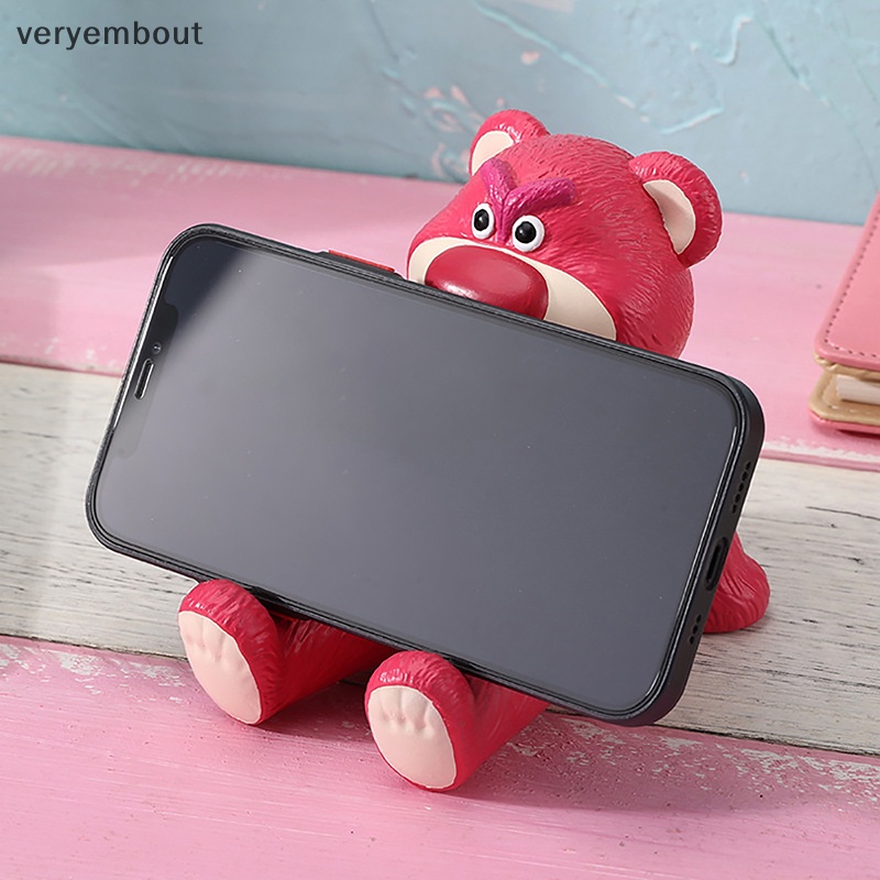 Ut Giá Đỡ Điện Thoại Thông Minh Để Bàn Hình Gấu Dâu Hoạt Hình Dễ Thương Trang Trí Nhà Cửa