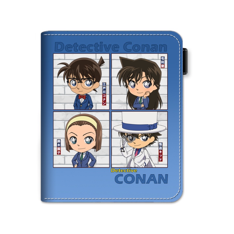 Ví Da pu Ngắn Có Khóa Kéo Họa Tiết Thám Tử conan Đáng Yêu