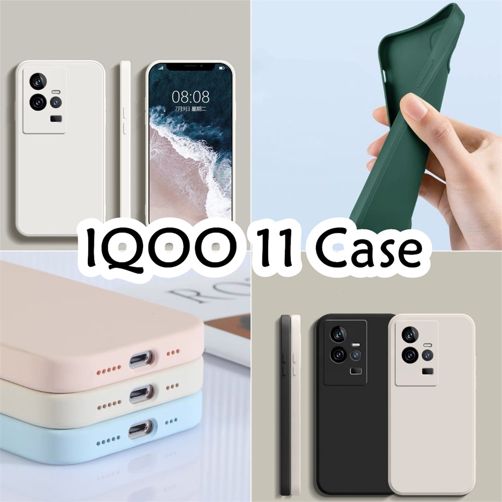 Ốp Điện Thoại silicone Màu Trơn Đơn Giản Cho iqoo 11