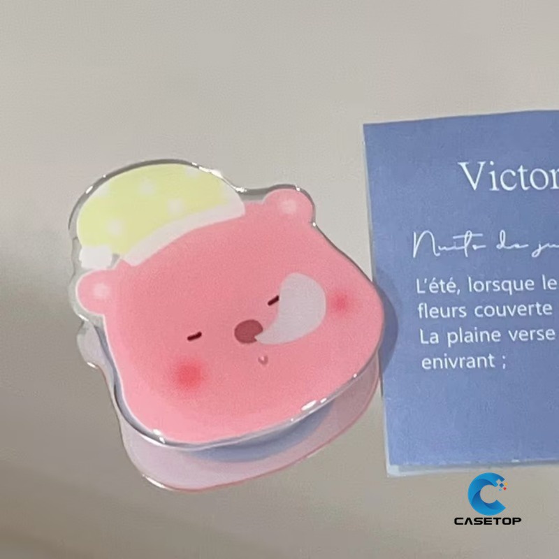 Hoạt Hình Giá Đỡ Điện Thoại Hình Vòng Nhẫn Họa Tiết Vui Nhộn Dễ Thương