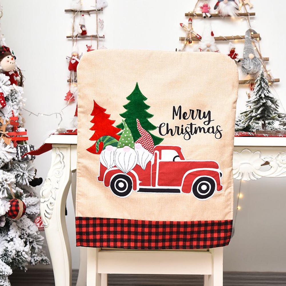 Durable Chair Cover Christmas Waterproof Xmas 56 X 45.5cm Decor Polyester