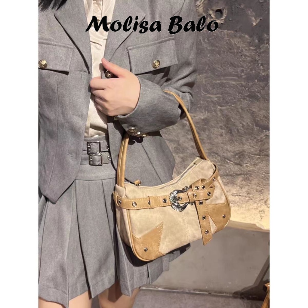 Molisa túi xách nữ túi kẹp nách 2023NEW Popular Fashion Phong Cách Hàn Quốc THỂ THAO GDJ2300M4O 41Z231011