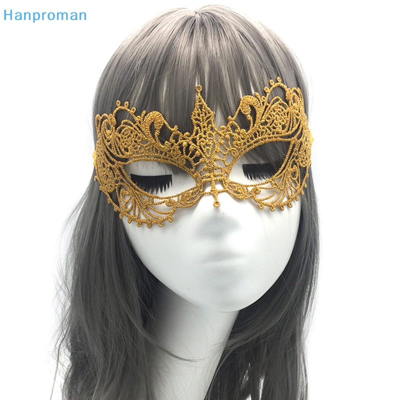 Hanproman > Mặt Nạ Ren Màu Vàng / Bạc Đính Kim Cương Nhân Tạo Cho Tiệc Hóa Trang