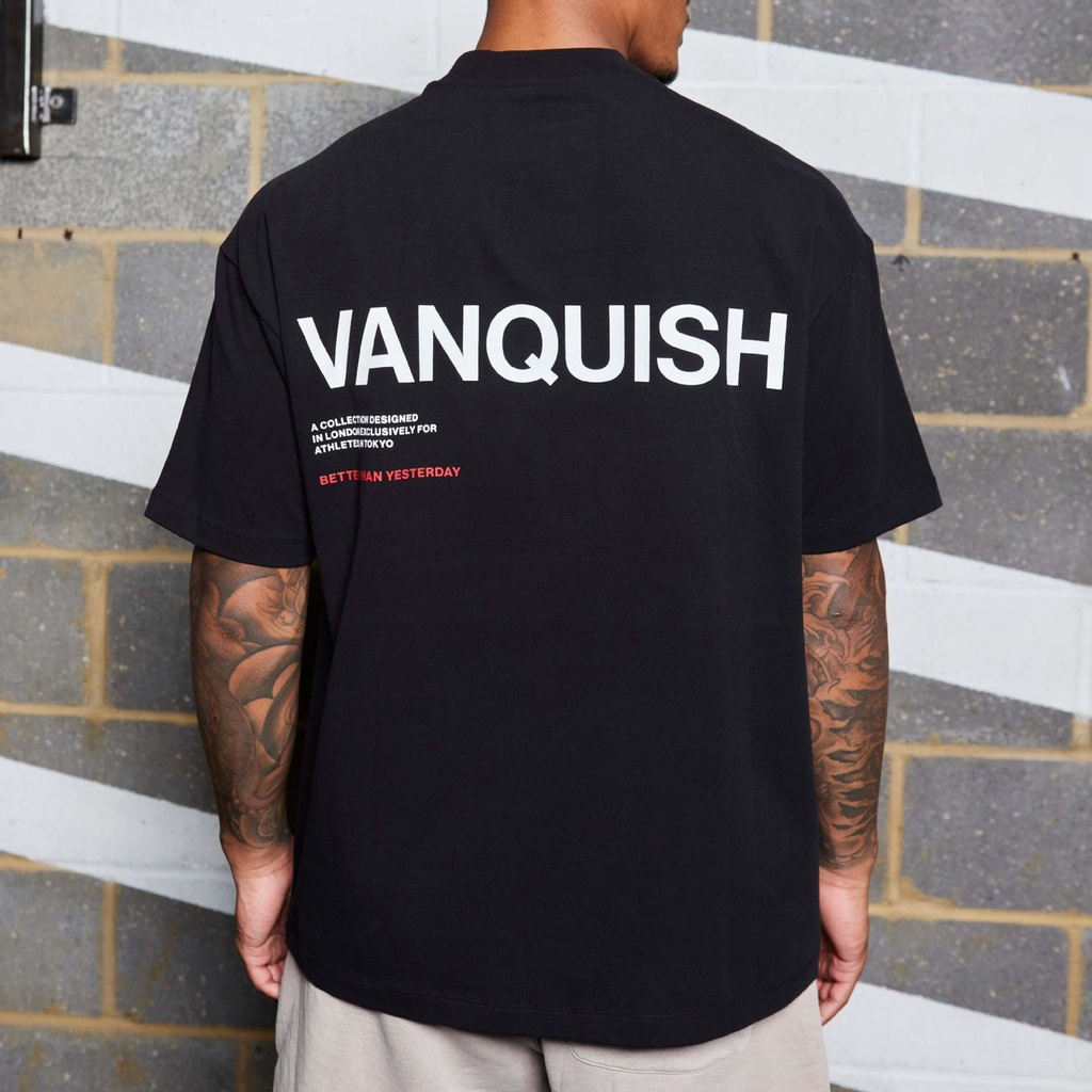 Vanquish Áo Thun cotton Tay Ngắn Dáng Rộng Co Giãn Tốt Thời Trang Cao Cấp Dành Cho Nam Nữ